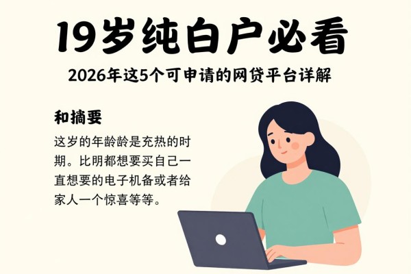 19岁纯白户必看！2026年这5个可申请的网贷平台详解