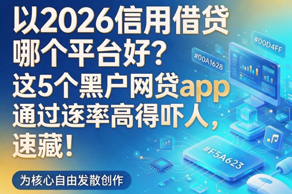 2026信用借贷哪个平台好？这5个黑户网贷app通过率高得吓人，速藏！