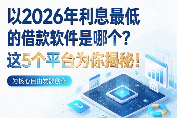 2026年利息最低的借款软件是哪个?这5个平台为你揭秘!