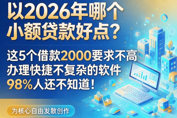 2026年哪个小额贷款好点？这5个借款2000要求不高、办理快捷不复杂的软件98%人还不知道！