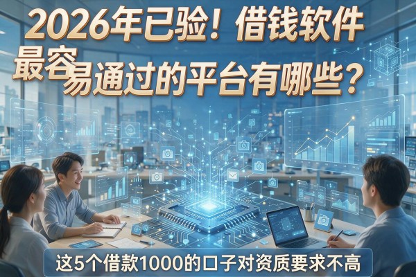 2026年已验！借钱软件最容易通过的平台有哪些？这5个借款1000的口子对资质要求不高