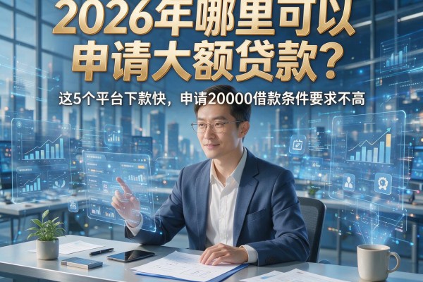 2026年哪里可以申请大额贷款？这5个平台下款快，申请20000借款条件要求不高