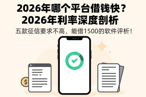 2026年哪个平台借钱快?2026年利率深度剖析,五款征信要求不高、能借1500的软件评析!