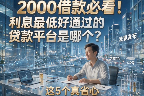 2000借款必看！利息最低好通过的贷款平台是哪个？这5个真省心