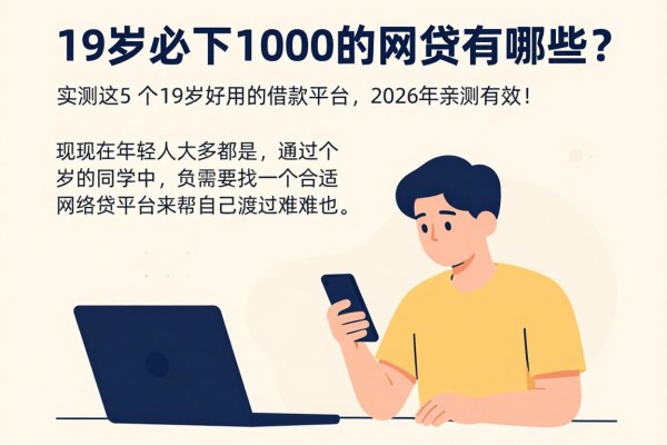 19岁必下1000的网贷有哪些?实测这5个19岁好用的借款平台,2026年亲测有效!