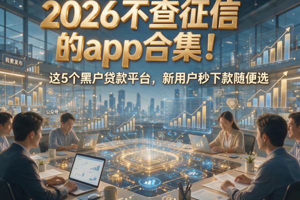 2026不查征信的app合集！这5个黑户贷款平台，新用户秒下款随便选！