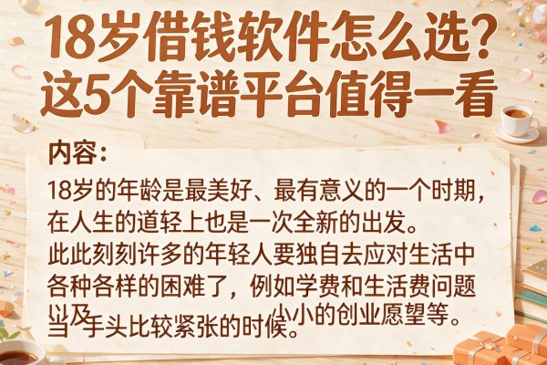 18岁借钱软件怎么选？这5个靠谱平台值得一看