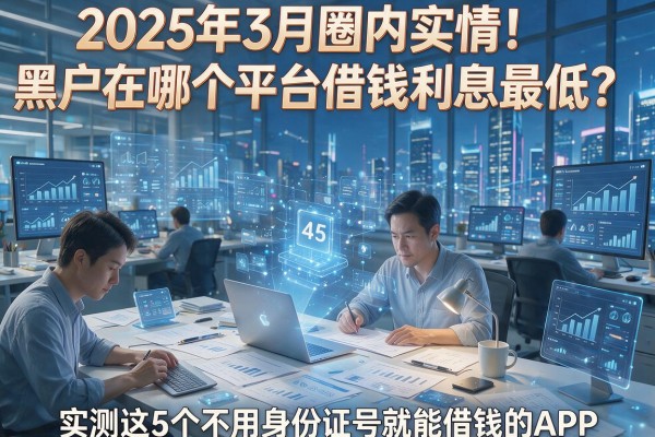 2025年3月圈内实情！黑户在哪个平台借钱利息最低？实测这5个不用身份证号就能借钱的APP