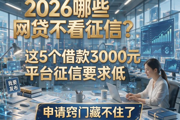 2026哪些网贷不看征信？这5个借款3000元平台征信要求低，申请窍门藏不住了！