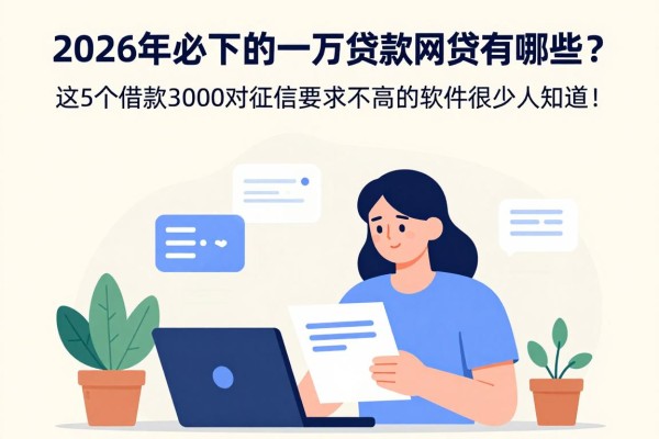 2026年必下的一万贷款网贷有哪些?这5个借款3000对征信要求不高的软件很少人知道!