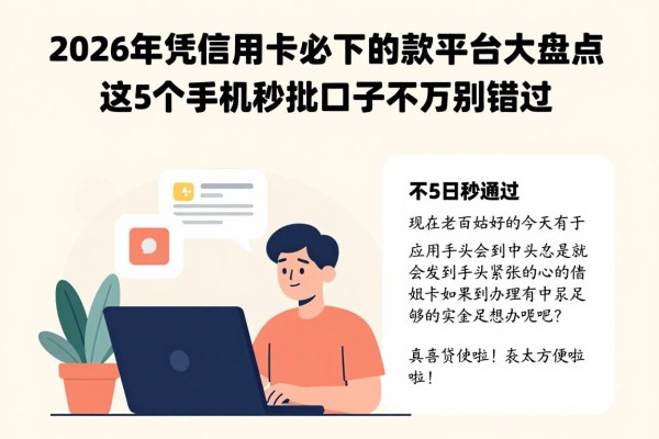 2026年凭信用卡必下的贷款平台大盘点！这5个手机秒批口子千万别错过