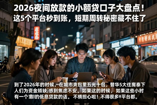 2026夜间放款的小额贷口子大盘点！这5个平台秒到账，短期周转秘密藏不住了