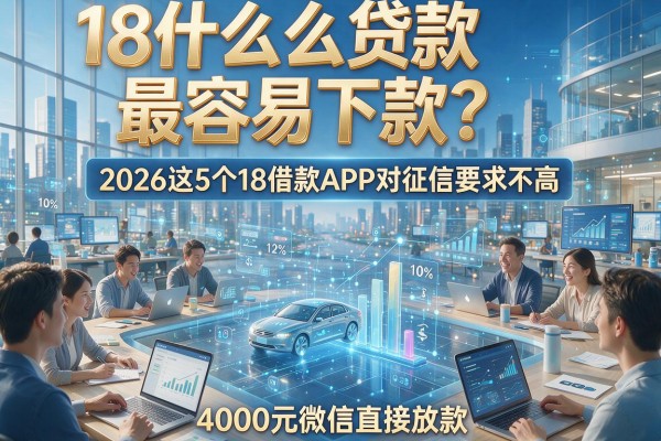 18什么贷款最容易下款?2026这5个18借款APP对征信要求不高,4000元微信直接放款!