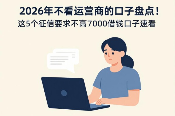 2026年不看运营商的口子盘点！这5个征信要求不高的7000借钱口子速看
