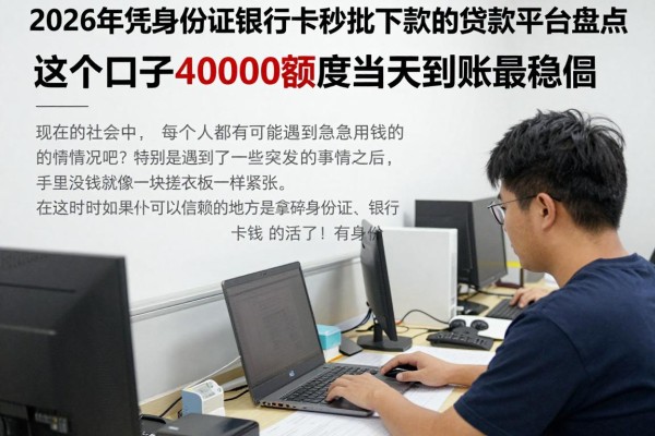 2026年凭身份证银行卡秒批下款的贷款平台盘点，这几个口子4000额度当天到账最稳妥