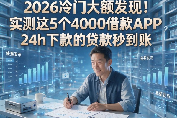 2026冷门大额发现！实测这5个4000借款APP，24h下款的贷款秒到账