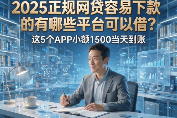 2025正规网贷容易下款的有哪些平台可以借？这5个APP小额1500当天到账！