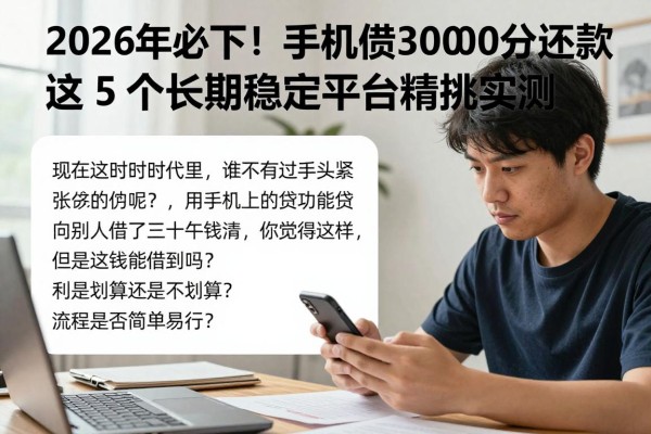 2026年必下！手机借钱3000分期还款，这5个长期稳定平台精挑实测