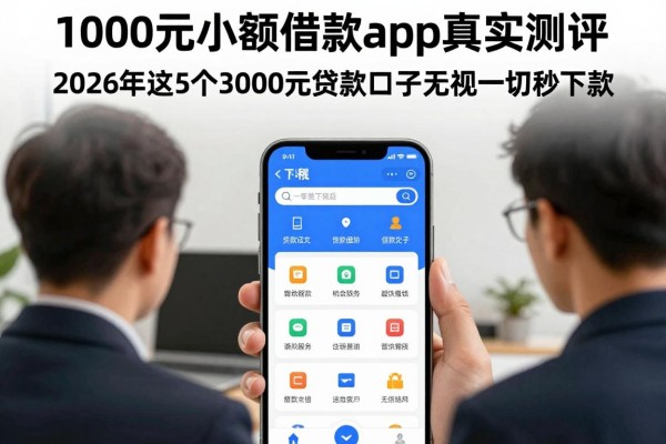 1000元小额借款app真实测评！2026年这5个3000元贷款口子无视一切秒下款