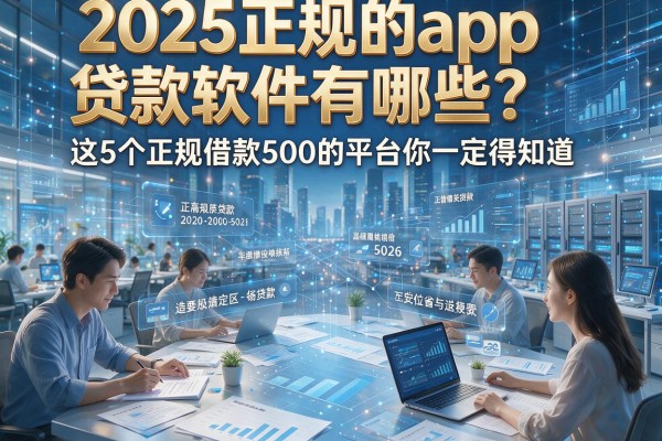2025正规的app贷款软件有哪些？这5个正规借款500的平台你一定得知道