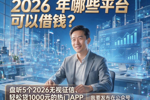 2026年哪些平台可以借钱?盘点5个2026无视征信、轻松贷1000元的热门APP