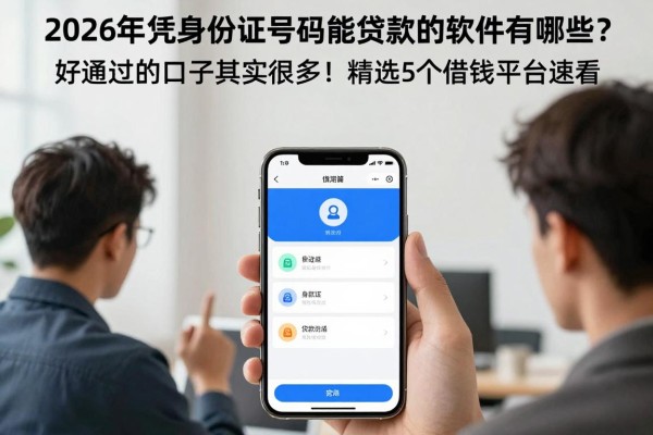 2026年凭身份证号码能贷款的软件有哪些?好通过的口子其实很多!精选5个借钱平台速看