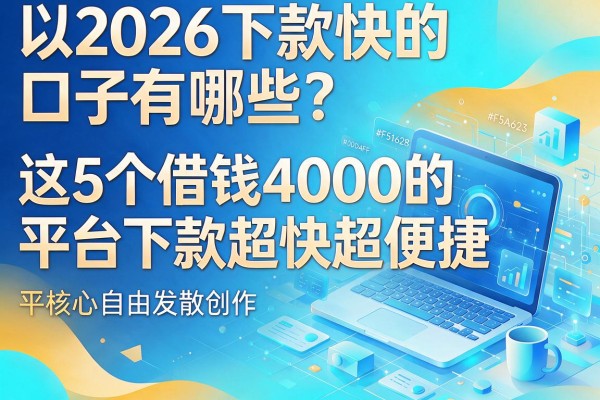 2026下款快的口子有哪些？这5个借钱4000的平台下款超快超便捷