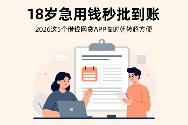 18岁急用钱秒批到账!2026这5个借钱网贷APP临时周转超方便