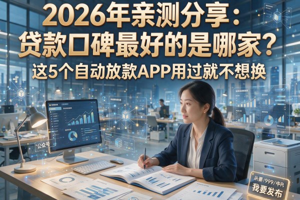 2026年亲测分享：贷款口碑最好的是哪家？这5个自动放款APP用过就不想换！