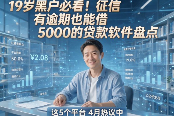 19岁黑户必看！征信有逾期也能借5000的贷款软件盘点，这5个平台4月热议中