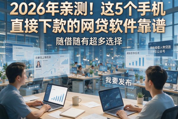 2026年亲测！这5个手机直接下款的网贷软件靠谱，随借随有超多选择