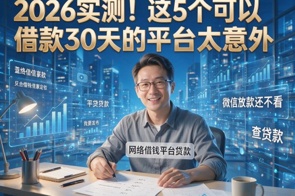 2026实测！这5个可以借款30天的平台太意外，微信放款还不看查贷款