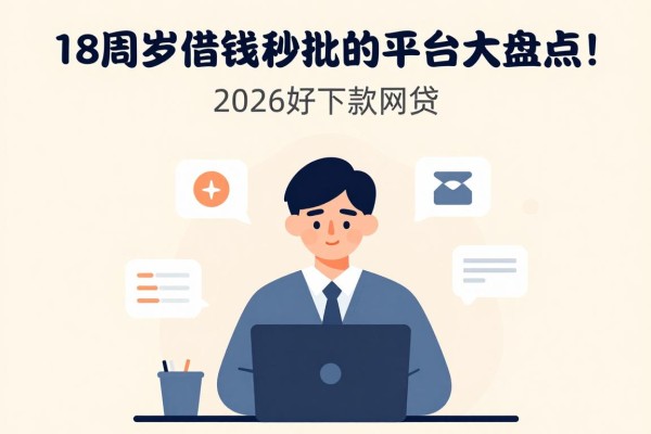 18周岁借钱秒批的平台大盘点！这5个2026好下款网贷，无视黑白秒到账