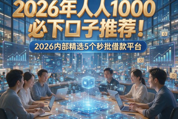 2026年人人1000必下口子推荐！2026内部精选5个秒批借款平台