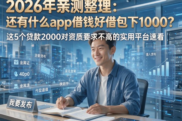 2026年亲测整理：还有什么app借钱好借包下1000？这5个贷款2000对资质要求不高的实用平台速看