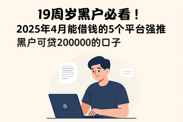 19周岁黑户必看！2025年4月能借钱的5个平台强推，黑户可贷20000的口子都在这里