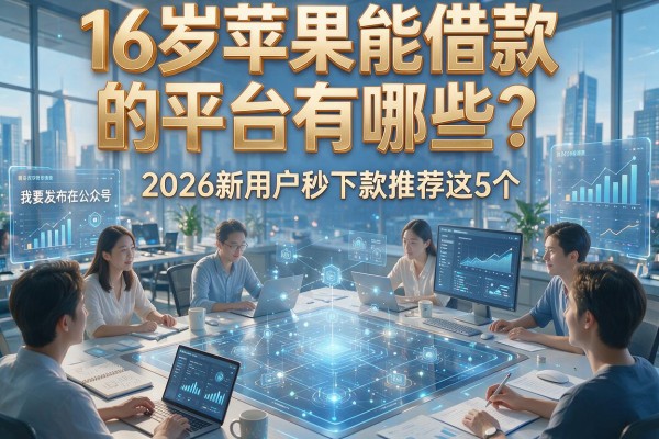 16岁苹果能借款的平台有哪些?2026新用户秒下款推荐这5个!