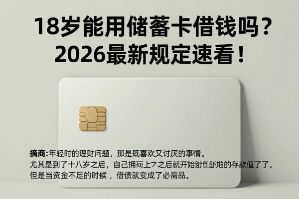 18岁能用储蓄卡借钱吗？2026最新规定速看！