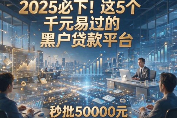 2025必下！这5个千元易过的黑户贷款平台，秒批50000元！