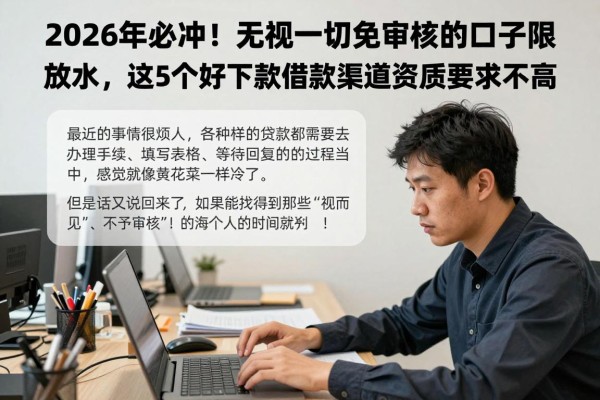 2026年必冲！无视一切免审核的口子限时放水，这5个好下款借款渠道资质要求不高