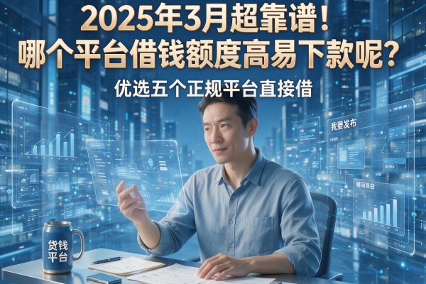 2025年3月超靠谱！哪个平台借钱额度高易下款呢？优选五个正规平台直接借