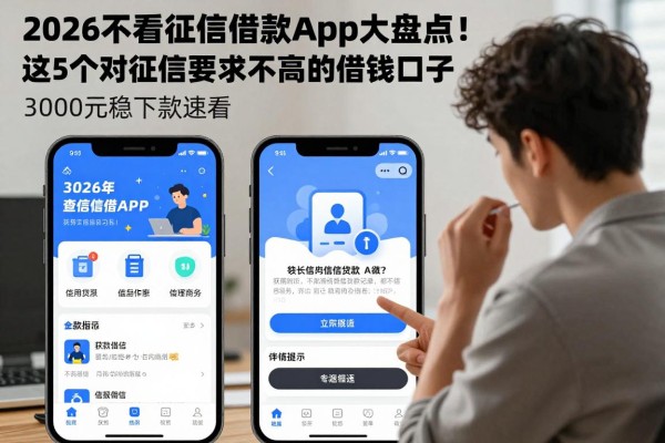 2026不看征信借款app大盘点！这5个对征信要求不高的借钱口子，3000元稳下款速看