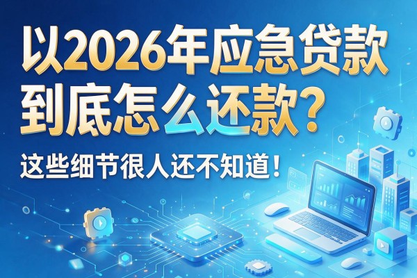 2026年应急贷款到底怎么还款？这些细节很多人还不知道！