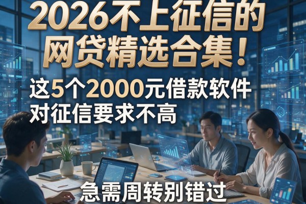 2026不上征信的网贷精选合集！这5个2000元借款软件对征信要求不高，急需周转别错过