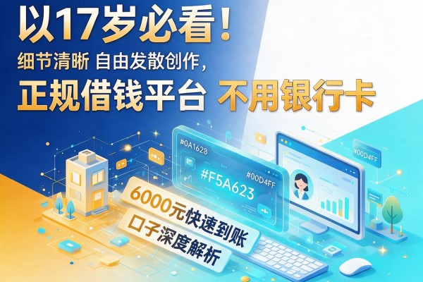 17岁必看！正规借钱平台不用银行卡，6000元快速到账口子深度解析