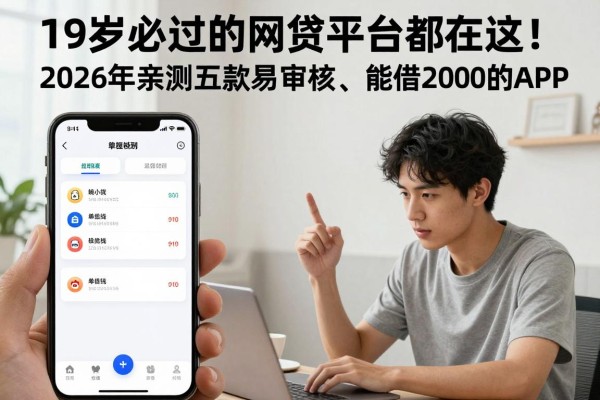 19岁必过的网贷平台都在这!2026年亲测五款易审核、能借2000的APP