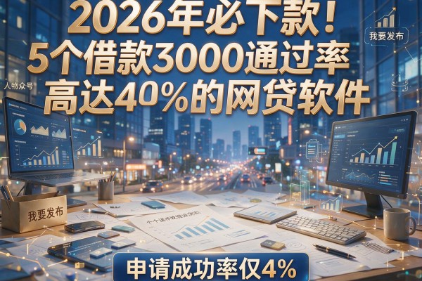 2026年必下款!5个借款3000通过率高达4%的网贷软件,申请成功率仅4%?