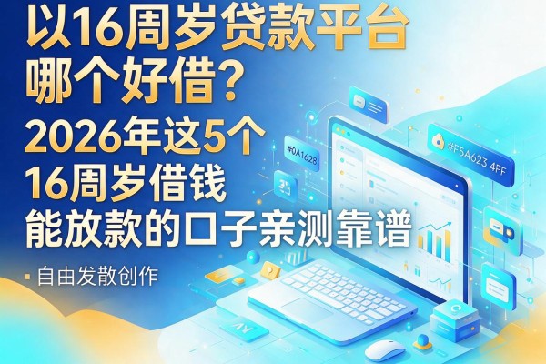 16周岁贷款平台哪个好借?2026年这5个16周岁借钱能放款的口子亲测靠谱