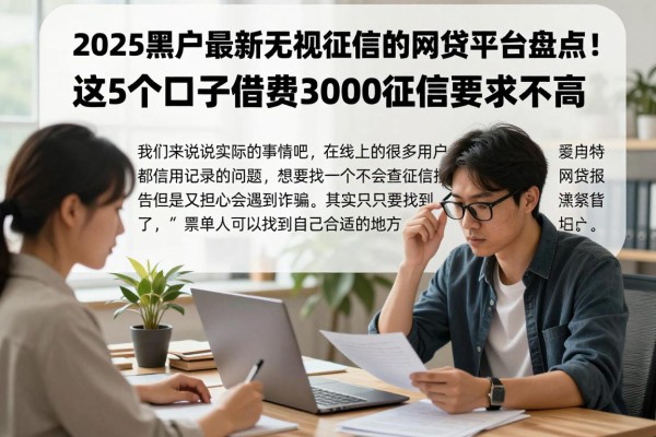 2025黑户最新无视征信的网贷平台盘点！这5个口子借款3000征信要求不高
