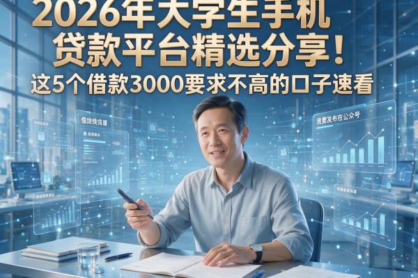 2026年大学生手机贷款平台精选分享!这5个借款3000要求不高的口子速看